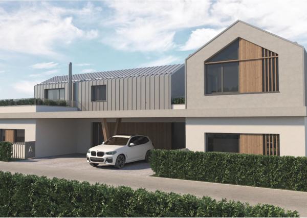 Exkluzívne ponúkame na predaj novostavbu moderného rodinného domu s dvomi bytovými jednotkami