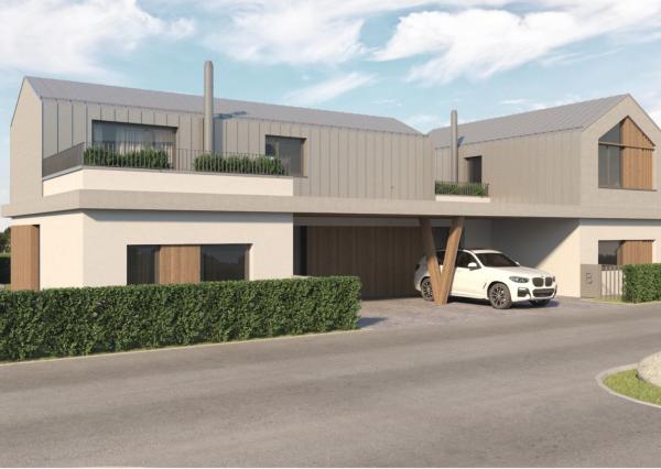 Exkluzívne ponúkame na predaj novostavbu moderného rodinného domu s dvomi bytovými jednotkami